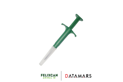 Datamars σύριγγα με microchip 2,12mm και QR TAG
